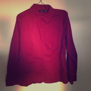 Apt. 9 Deep Red Button-Up