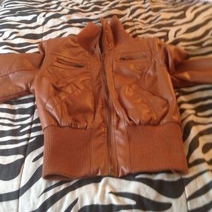 faux leather jacket