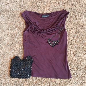 The Limited drape neck sleeveless top size S