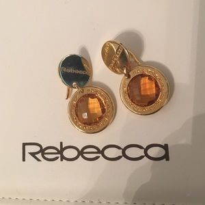 Rebecca Amber earrings