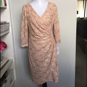 Women's Rose Gold Midi Dress