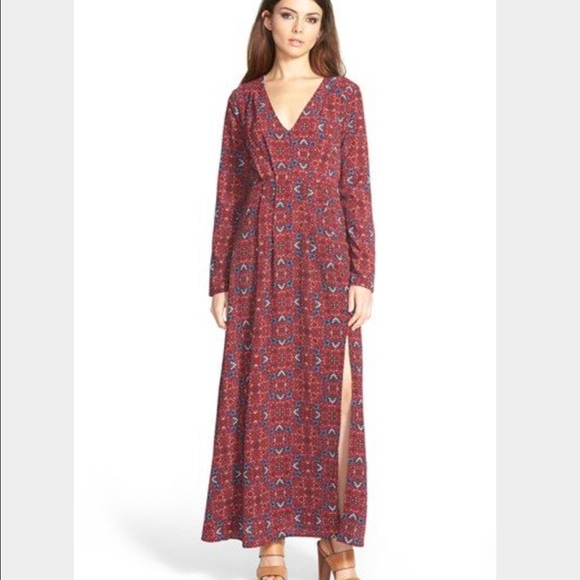 June & Hundson Patterned Maxi Dress
