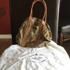 Paisley Print Nylon Bag by Prada