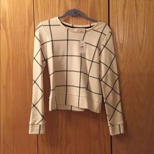 Loft Windowpane Sweatshirt
