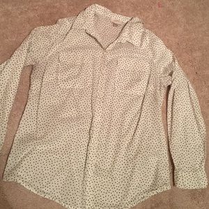 Black & cream polka dots