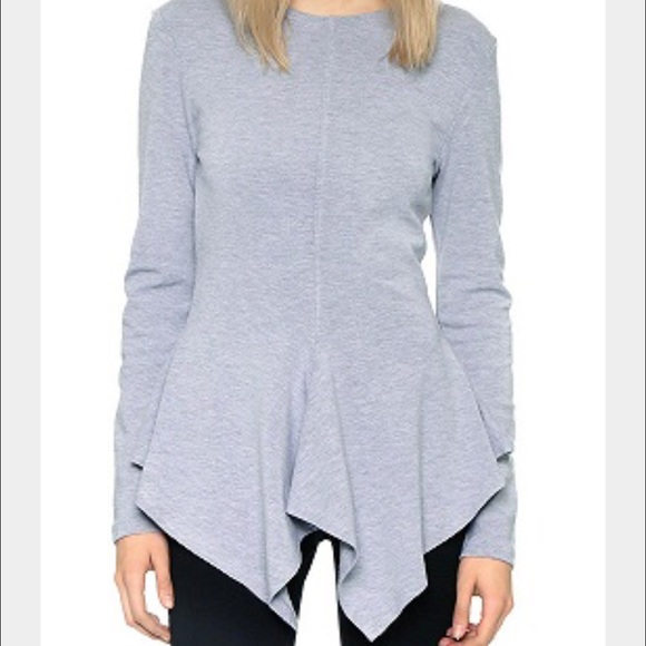 NWT Grey Peplum Top