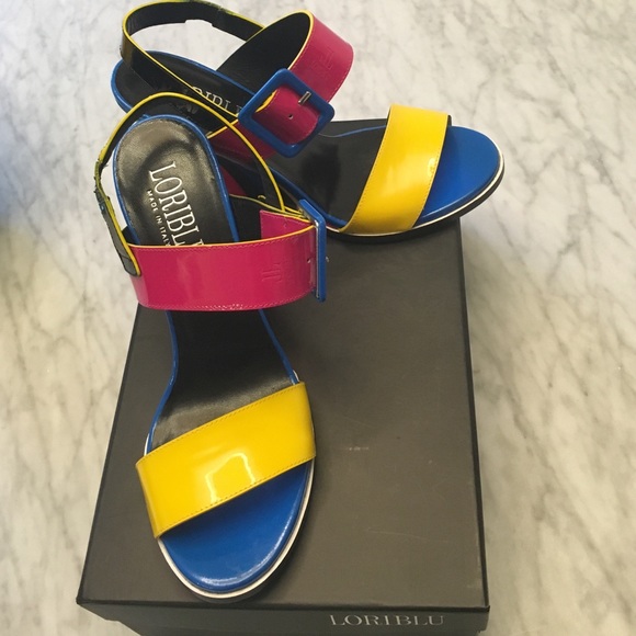 Loriblu wedge sandals. Patent leather. Italian. 37