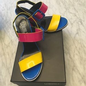 Loriblu wedge sandals. Patent leather. Italian. 37