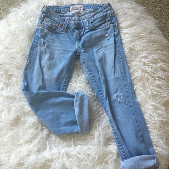 Big star distressed Liv Capris
