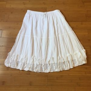 Flowing White Skirt 🌸