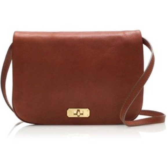 Jcrew Sophie brown leather cross body bag