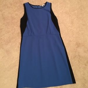 Royal blue & black dress
