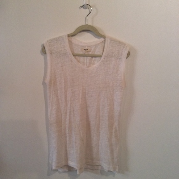 Madewell modern linen muscle tee