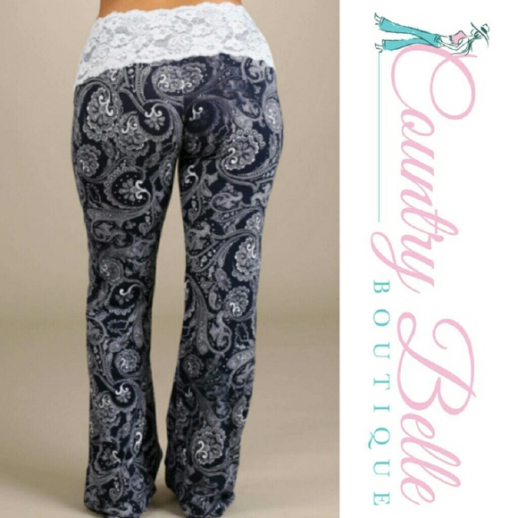 Restock!! Plus size Dream Worthy lace Gaucho Pants - Picture 3 of 3