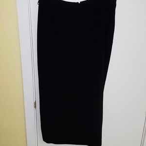Liz Claiborne  Long black pencil skirt