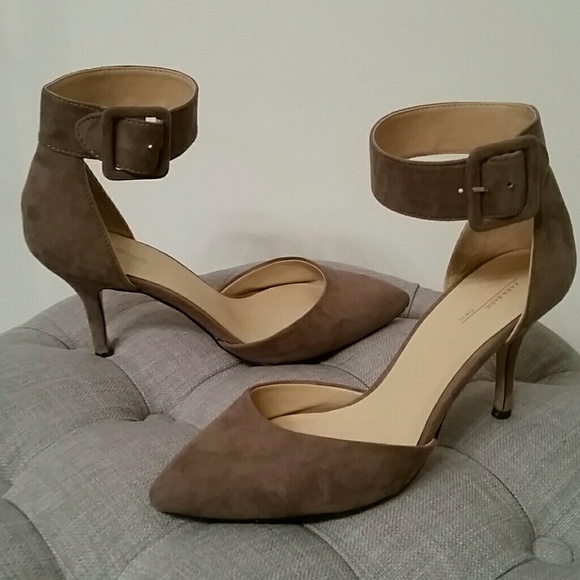 Zara Around Ankle Heels Gray