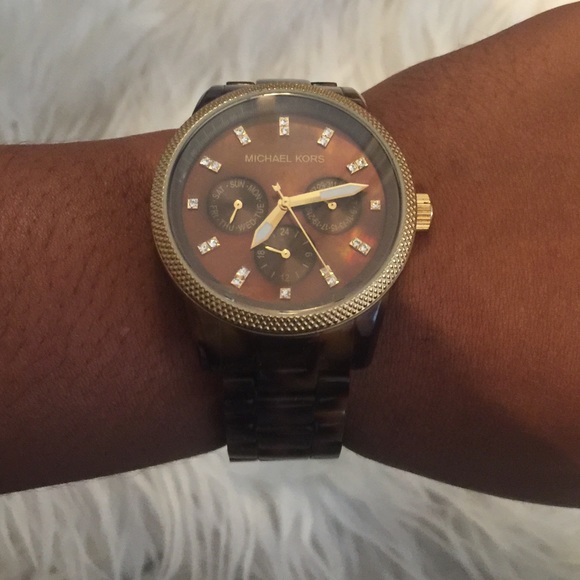 Tortoise and gold Michael Kors Watch