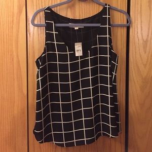 Loft Windowpane Tank Top