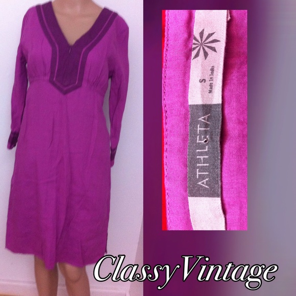 Athleta Dresses & Skirts - 100% Cotton Athleta purple dress