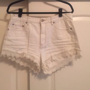 White Denim Shorts