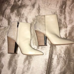 Sam Edelman leather/suede fringe booties