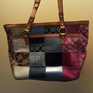 Pretty multi-colored Coach purse