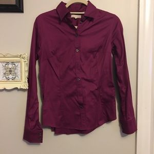 Never worn Banana button down in raspberry size 4