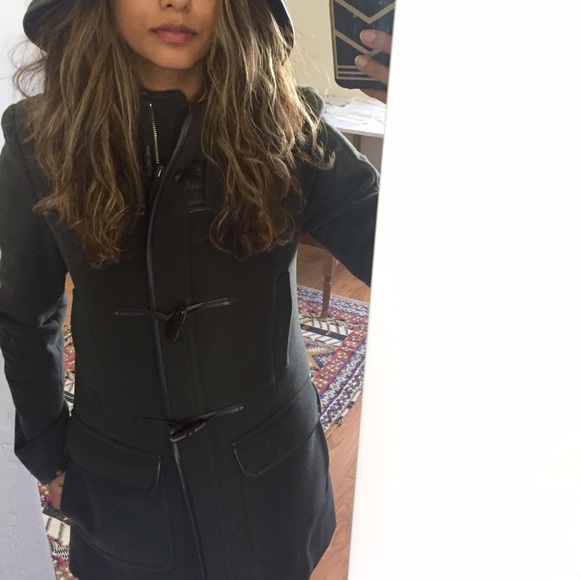 Cole Haan Coat with Hood- olive