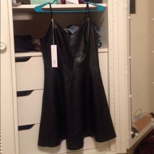 Amanda Uprichard leather dress and jacket