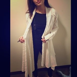 Free People Asymmetrical Zip Sleeve Cardigan