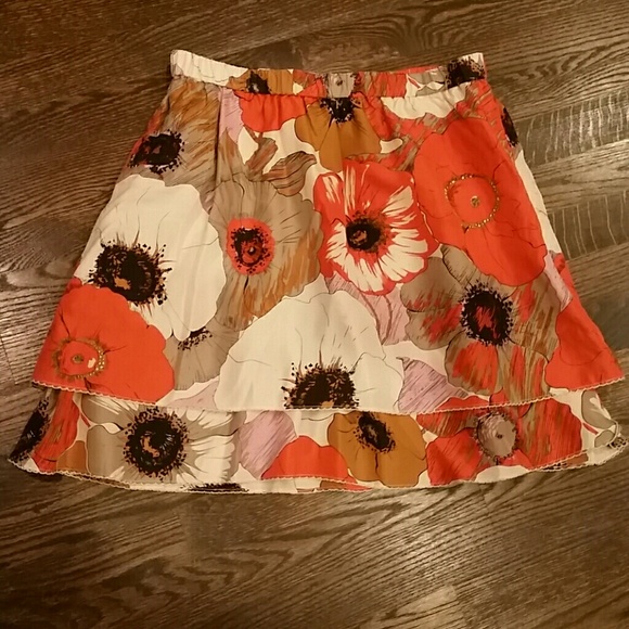 Anthropologie floral skirt