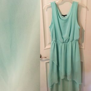Aqua hi-lo dress