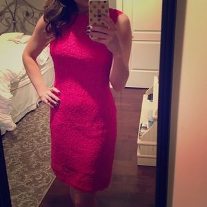 Adrianna Papell Boatneck Lace Sheath Dress