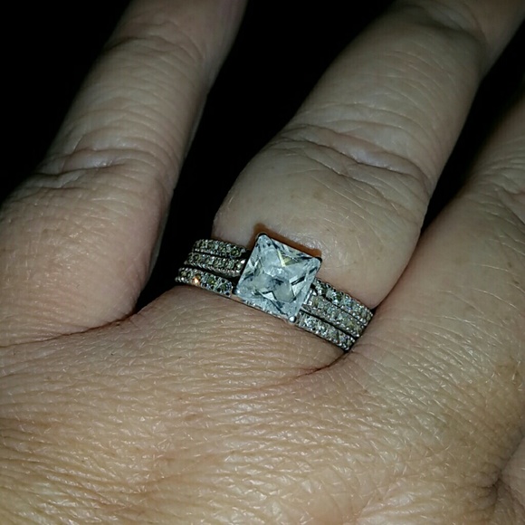 Sterling Silver wedding set Size 11