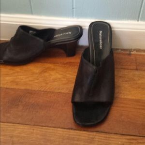 BRAND NEW black slip on sandals