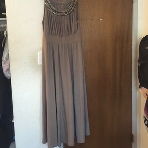 NEW Elegant Nude Brown Dress