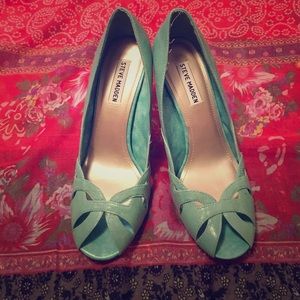 STEVE MADDEN "Debonair"  teal high heels
