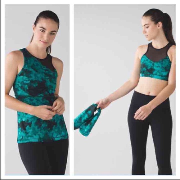 NWOT lululemon meshed up tank set