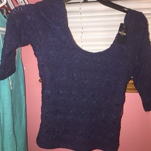 navy blue crop top