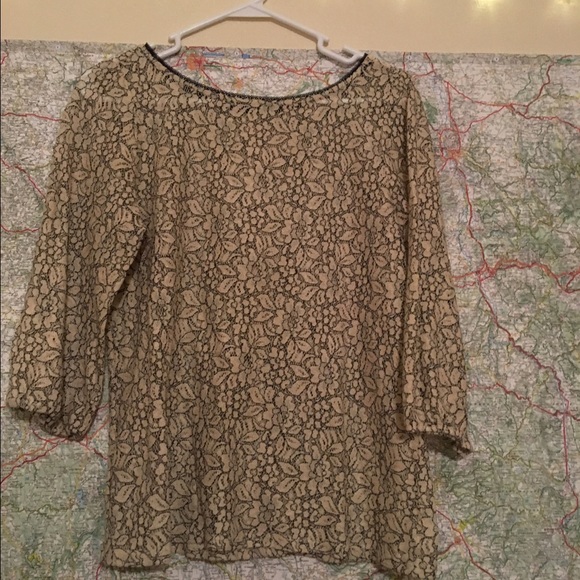 LOFT Floral Lace Shirt Super Cute