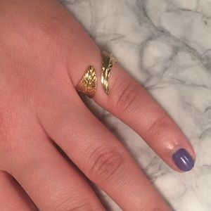 Gold feather ring