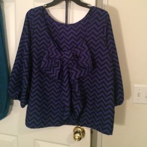 Cute Chevron Bow Back Shirt