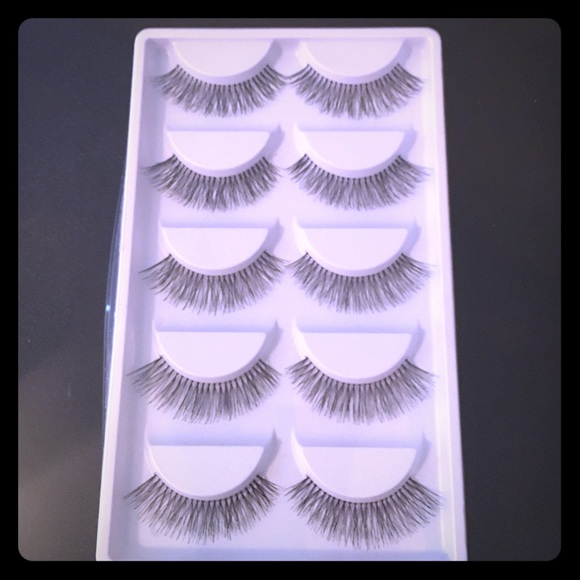5 pair of Black strip eyelashes. Live beautifully.