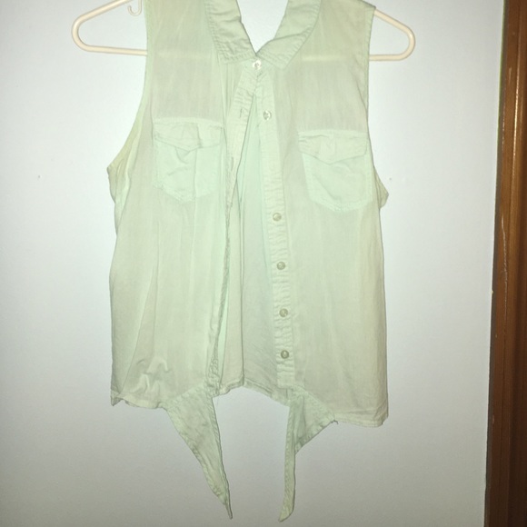 Mint Tie Button Up
