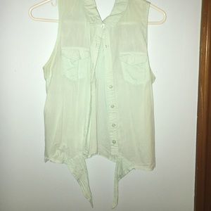 Mint Tie Button Up