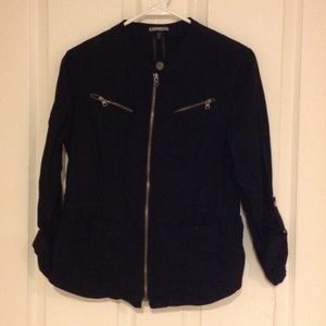 Express Black Moto Zip Up Jacket Size S