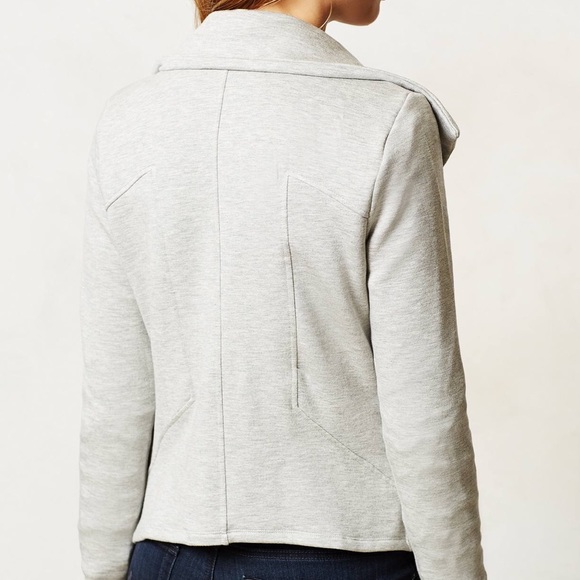 ✖️SOLD✖️ Anthro Bordeaux Soft Grey Open Jacket - Picture 2 of 4