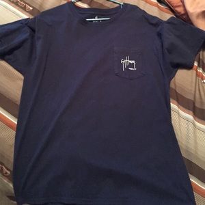 Navy blue guy Harvey short sleeve