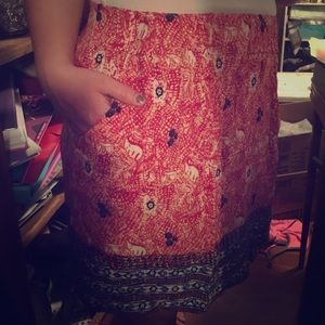 Boho Print Skirt
