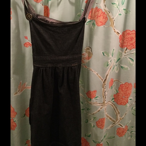 DENIM JUMPER DRESS W/ POCKETS